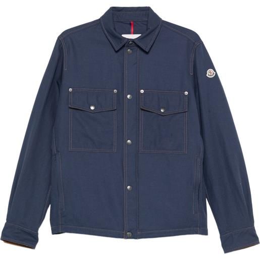Moncler giacca-camicia watagua - blu