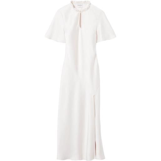 Claudie Pierlot abito midi con ruches - bianco