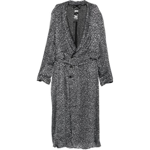 SAPIO cappotto con cintura - nero