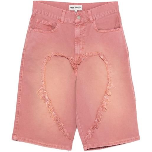 CARNE BOLLENTE shorts con frange - rosa