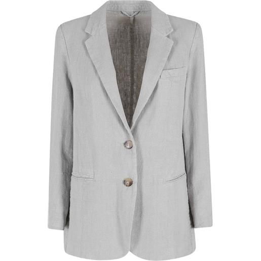 Kiltie single-breated blazer - grigio