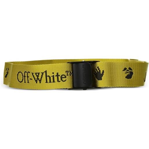Off-White cintura con logo - giallo