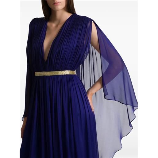 Alberta Ferretti abito da sera plissettato - blu
