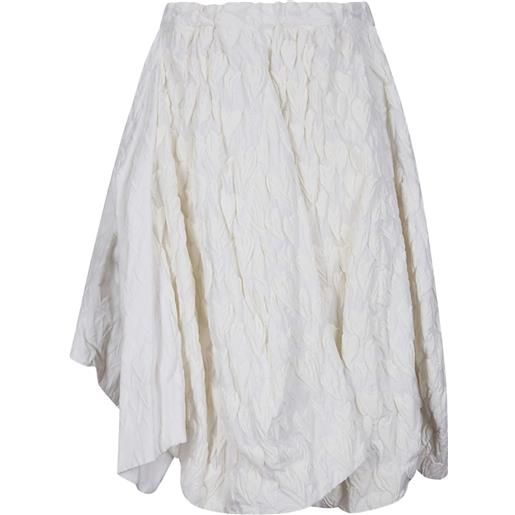 Comme Des Garçons gonna midi con motivo a cuori - bianco