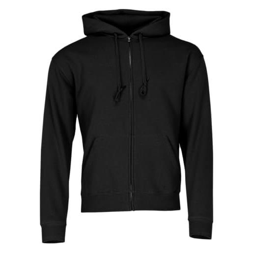Fruit of the loom felpa da uomo con cappuccio e zip frontale, borgogna, xl