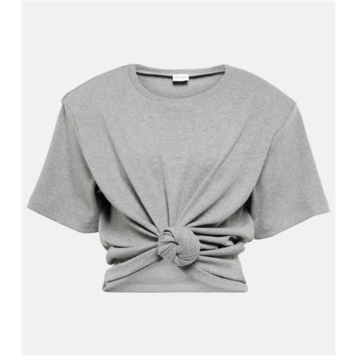 Magda Butrym t-shirt cropped in misto cotone