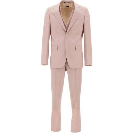 BOSS completo in lana vergine (3 pezzi) - rosa
