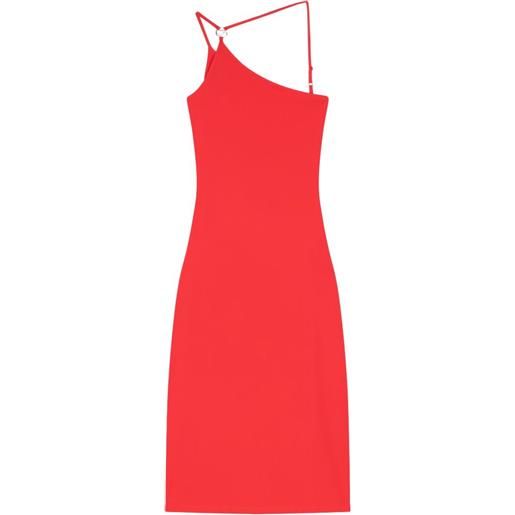 Coperni abito c-logo monospalla - rosso