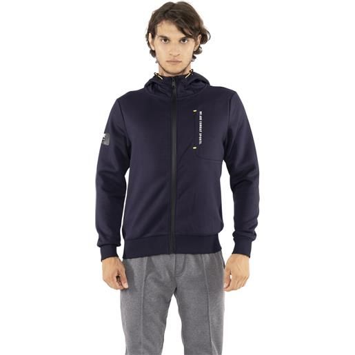 LEONE giacca neoprene cappuccio selective 10 navy blue uomo