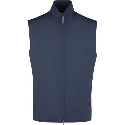 Tod's gilet con zip - blu