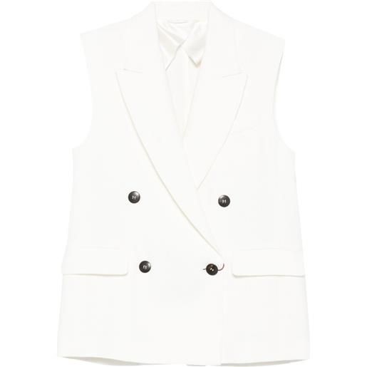 Max Mara gilet doppiopetto staia - bianco