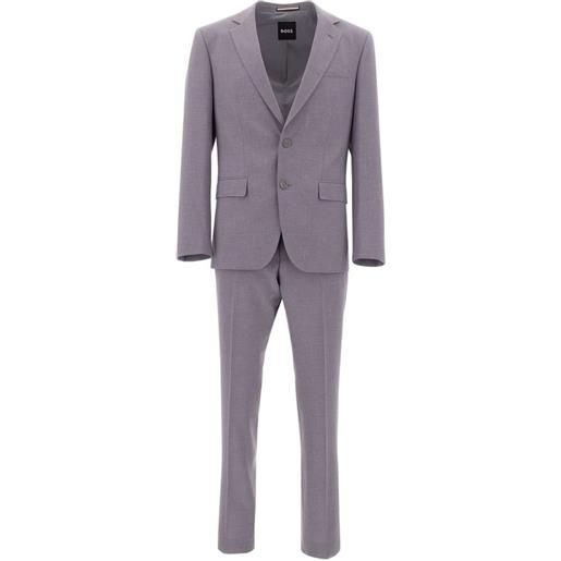 BOSS completo due pezzi slim con fantasia micro - viola