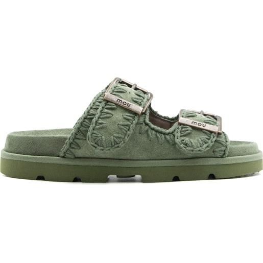 MOU low bio sandal 2buckles monoch