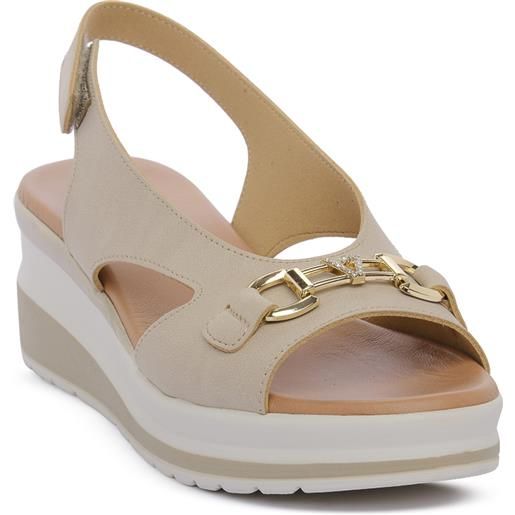 Sandali Donna Falco Safari Verde 38: In Tessuto Elasticizzato, Con Strappo, Suola In Gomma Antiscivolo