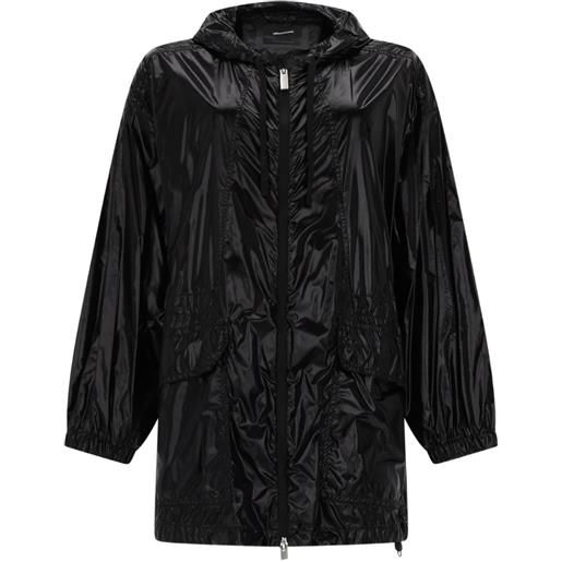 Laminar parka con cappuccio - nero