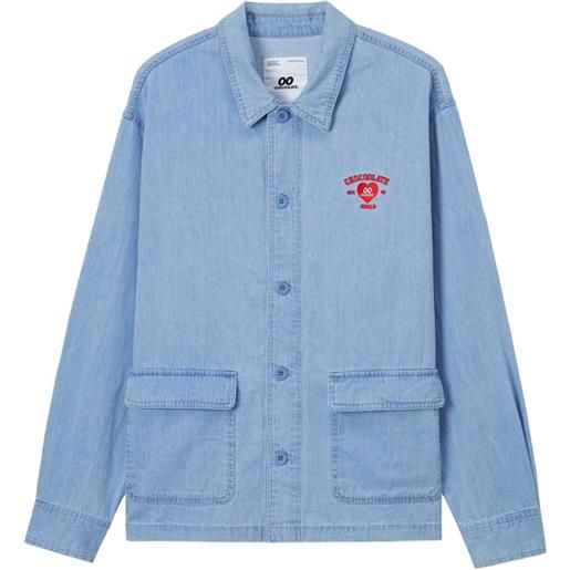 CHOCOOLATE camicia denim con bottoni - blu
