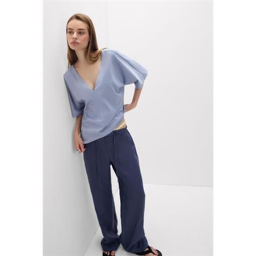 Intimissimi maglia manica corta kimono in elevated cotton azzurro