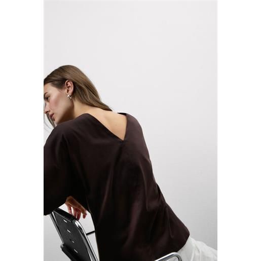 Intimissimi maglia manica corta kimono in elevated cotton marrone