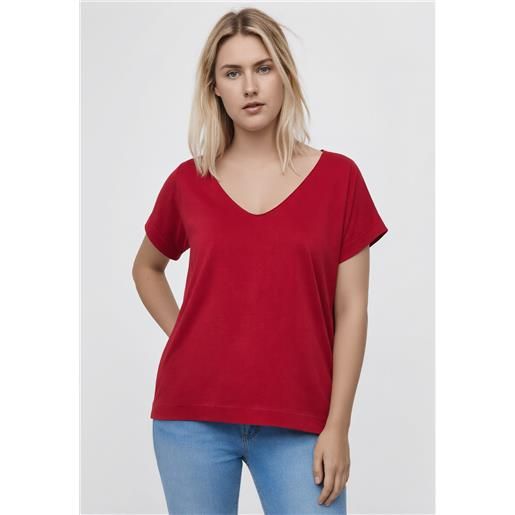 Luisa viola blusa donna curvy in viscosa e lino art. 2019f0-046w
