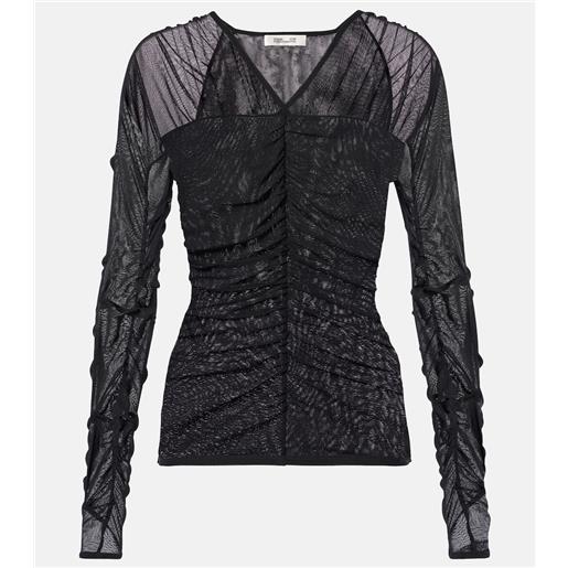 Diane von Furstenberg top eli in mesh
