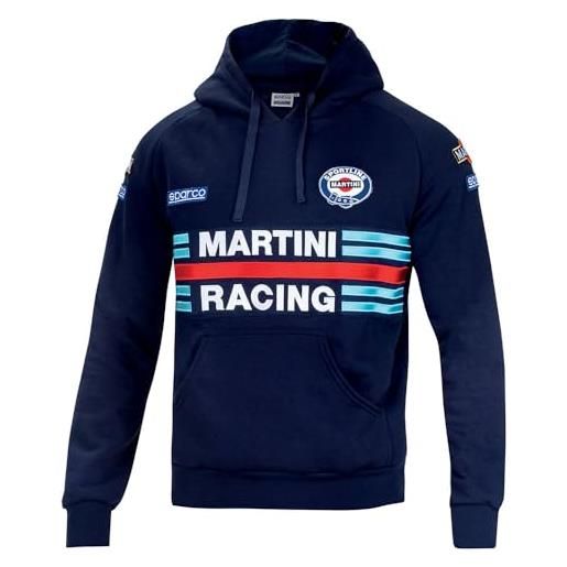 Sparco martini racing felpa blu marino, standard, unisex adulto, multicolore, xl