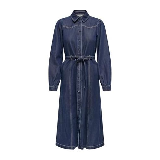 ONLY onljulie ls dnm dress qyt, blu jeans scuro, s donna