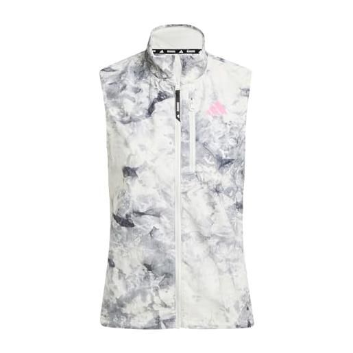 adidas donna own the run spray dye vest, orbit grey/black, m