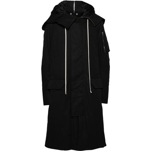 Rick Owens cappotto imbottito con cappuccio - nero