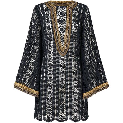 Camilla tunica con scollo profondo a v - nero