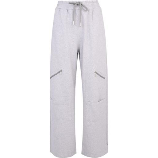 Off-White pantaloni sportivi con tasca a zip - grigio