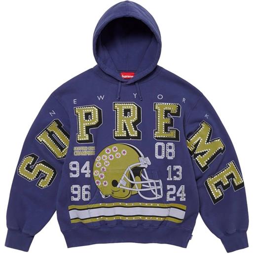 Supreme felpa champions con stampa grafica - blu
