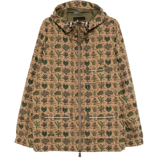 Moncler Grenoble giacca con stampa grafica - marrone