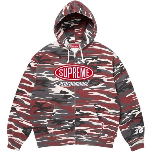 Supreme felpa performance con stampa camouflage - rosso