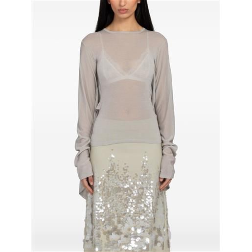 Paloma Wool blusa suga drappeggiata - grigio