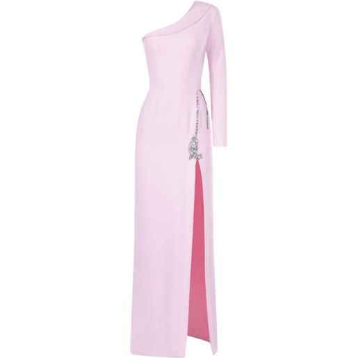 ARAFTU abito monospalla con decorazione - rosa