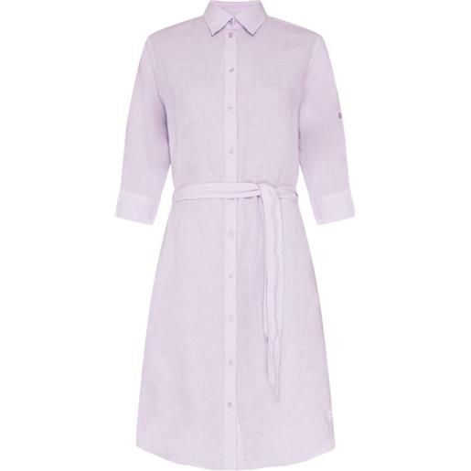 Vilebrequin ludovie belted linen shirt midi dress - viola