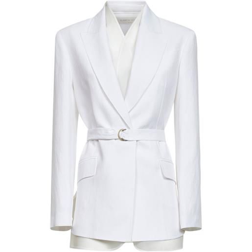 Blanca Vita giacca con cintura - bianco