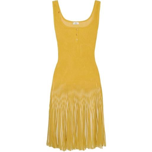 Elisabetta Franchi abito plissettato - giallo