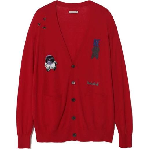Undercover cardigan con stampa grafica - rosso
