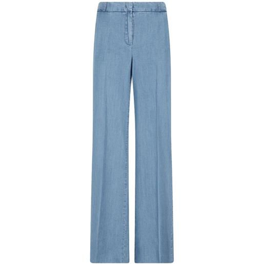 Kiltie andrea pressed-crease trousers - blu
