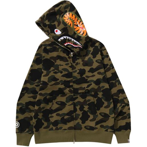 A BATHING APE® felpa shark con stampa camouflage - verde