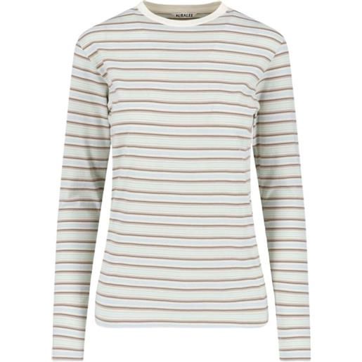 Auralee maglia a righe - verde