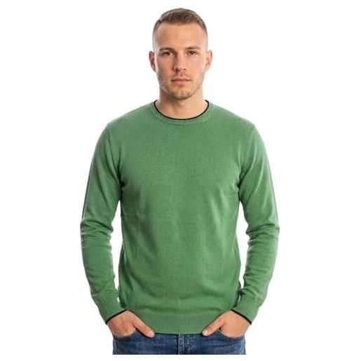 Maglifilo - maglione cotone uomo manica lunga - girocollo classico 100% cotone con profilo, morbido e traspirante, stile versatile ed elegante - made in italy - idea regalo con scatola inclusa