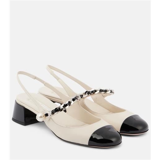 Miu Miu pumps slingback in pelle