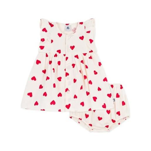 Petit Bateau a0f18 abbigliamento giorno bambina, milk/terkuit, 6 mesi