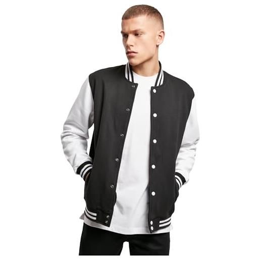 Build Your Brand uomo sweat college jacket giacca not applicable, multicolore (blk/wht 00050), xx-large