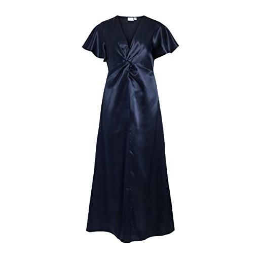 Vila abito da sera femminile a maniche corte, blazer blu marine, 42