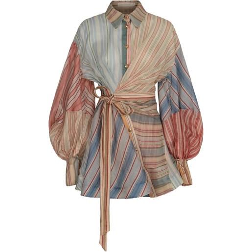 Zimmermann ribellion stripe mini dress