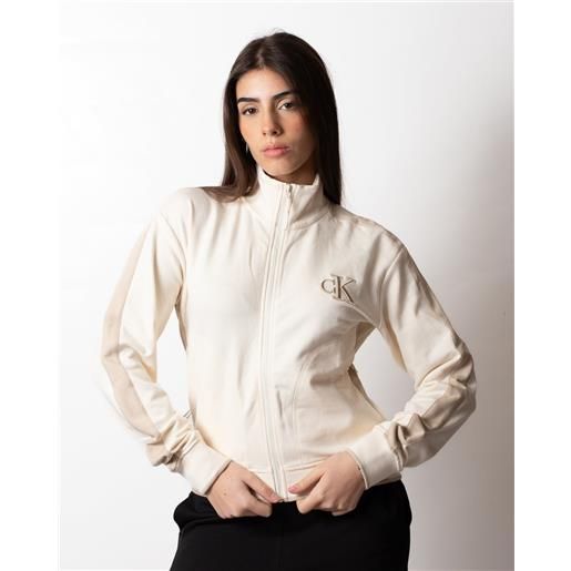 Calvin Klein felpa Calvin Klein fullzip a collo alto donna