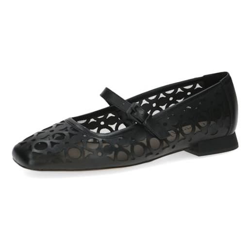 CAPRICE ballerine da donna in pelle, nero (black comb), 37 eu